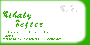 mihaly hefter business card